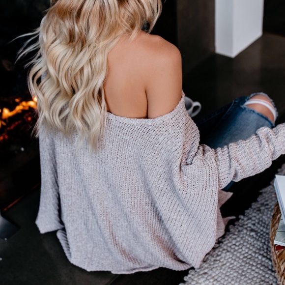 NWT Oatmeal Oversized Dolman Knit Top Shirt - Picture 2 of 8